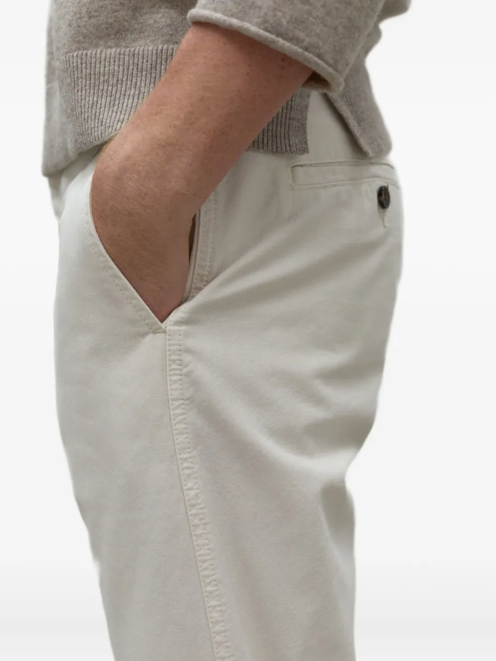 Ecoalf Broek met knopen Beige