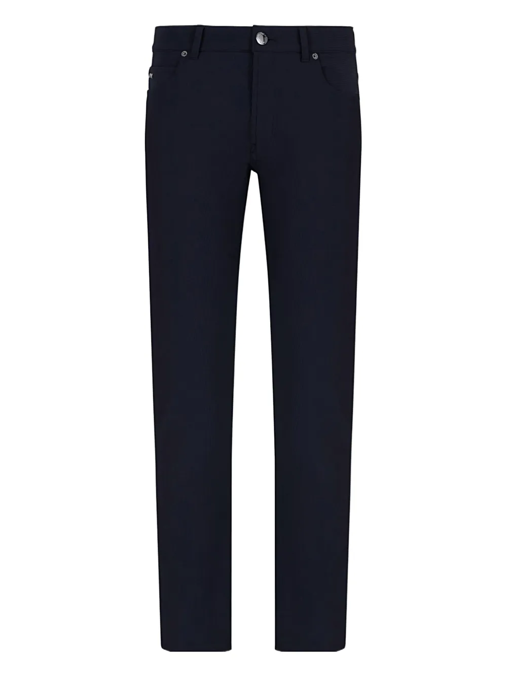 Emporio Armani Canneté-effect trousers - Blu