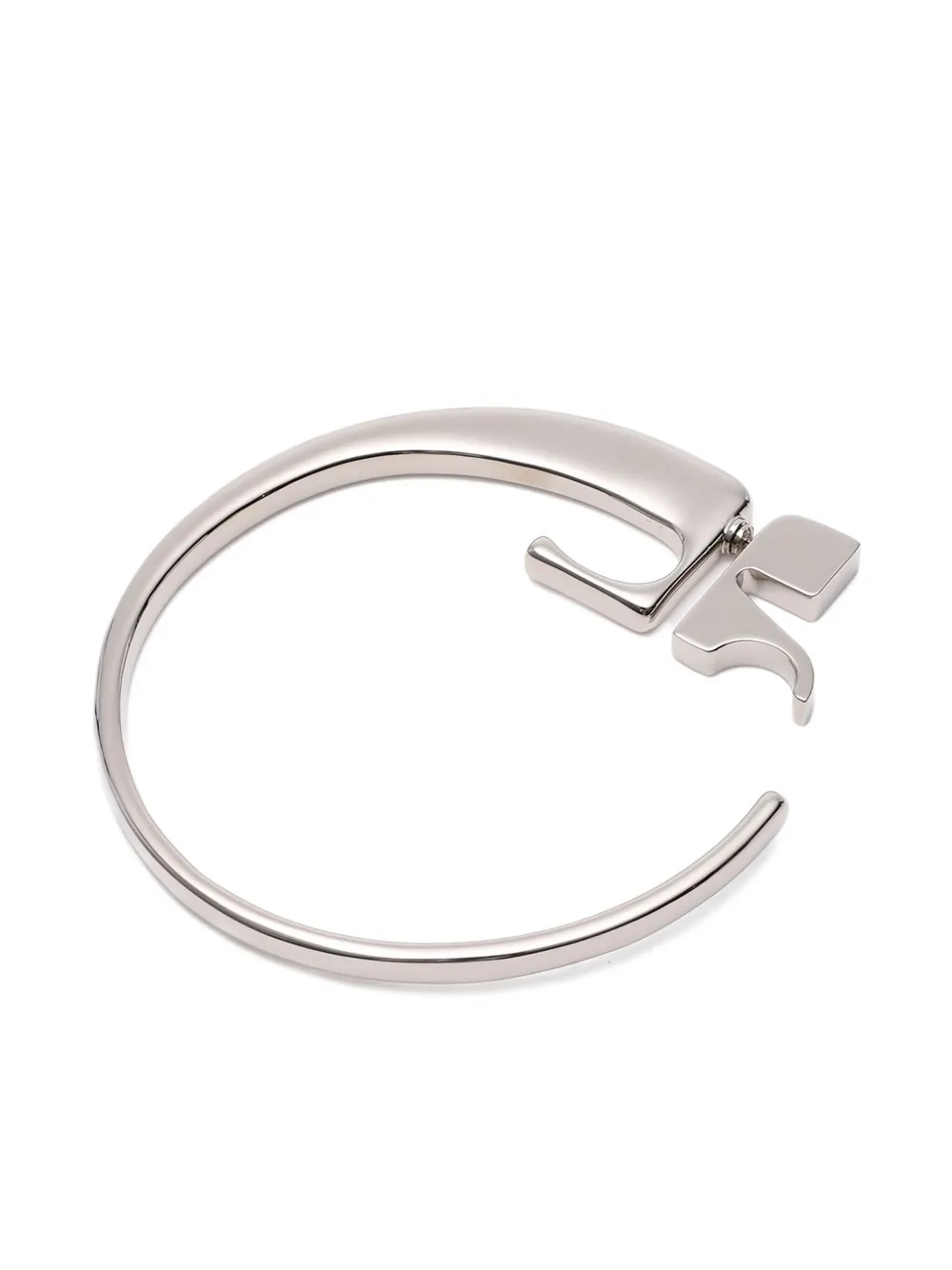 Courrèges logo-detail hoop earrings - Zilver