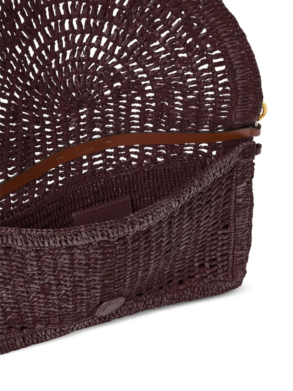 Chloé Summer Banana raffia schoudertas Bruin