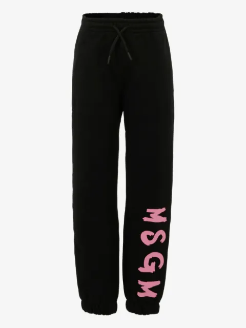MSGM Kids pantalon à logo imprimé