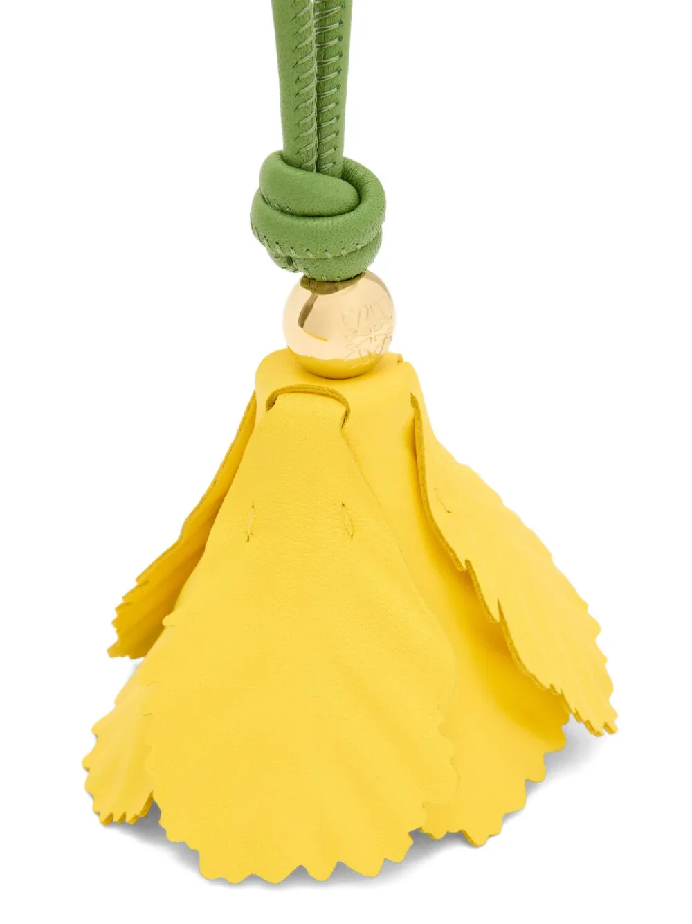 Loewe Womens Yellow Tulip Leather Charm In Multi