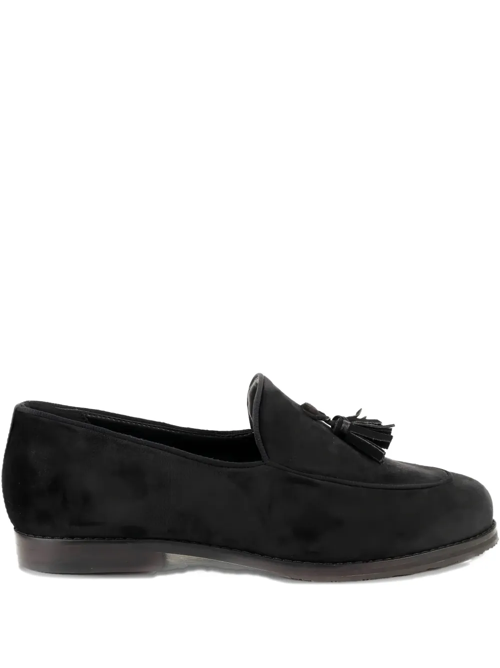 Dotz Tassel-detail Suede Loafer In Black