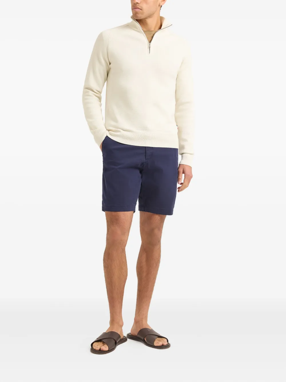 Orlebar Brown Dane Ii Belted Shorts In Blue