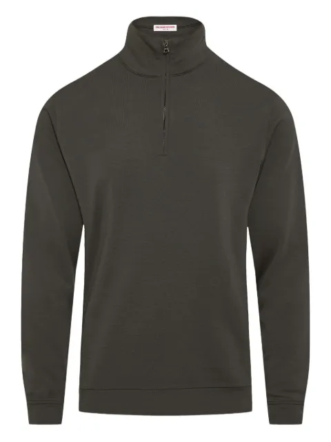Orlebar Brown Isar graphite merino half-zip sweater