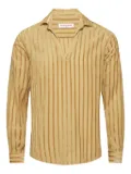 Orlebar Brown Ridley tonal-stripe chenille shirt - Yellow