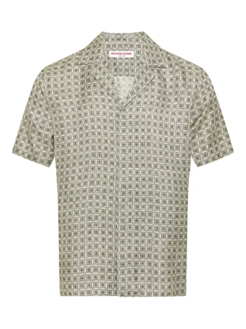 Orlebar Brown Maitan geometric-pattern silk shirt
