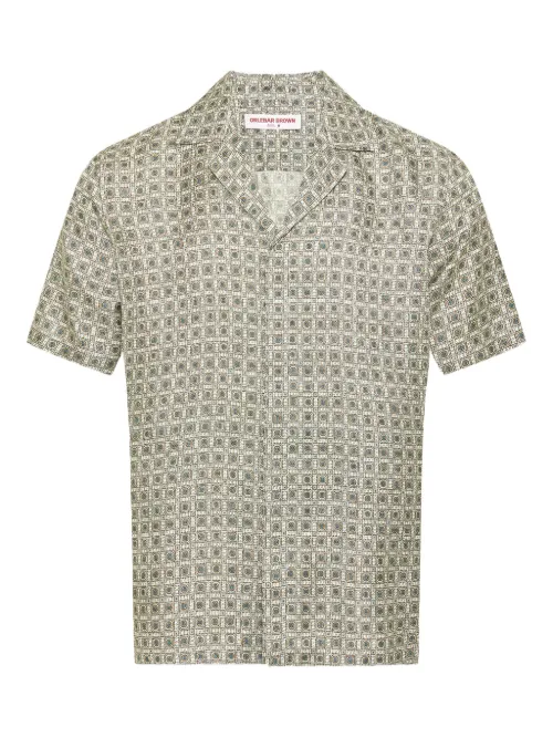 Chemise en soie Maitan à motif géométrique - Orlebar Brown - Modalova