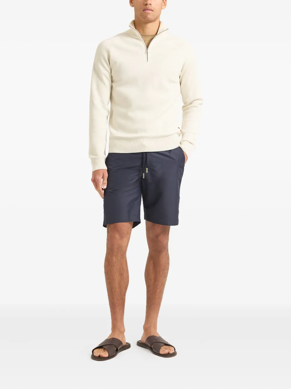 Orlebar Brown Lennard merino double-knit sweater - Beige