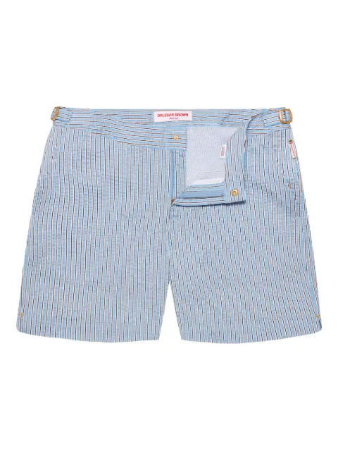 Orlebar Brown shorts de playa con rayas estampadas