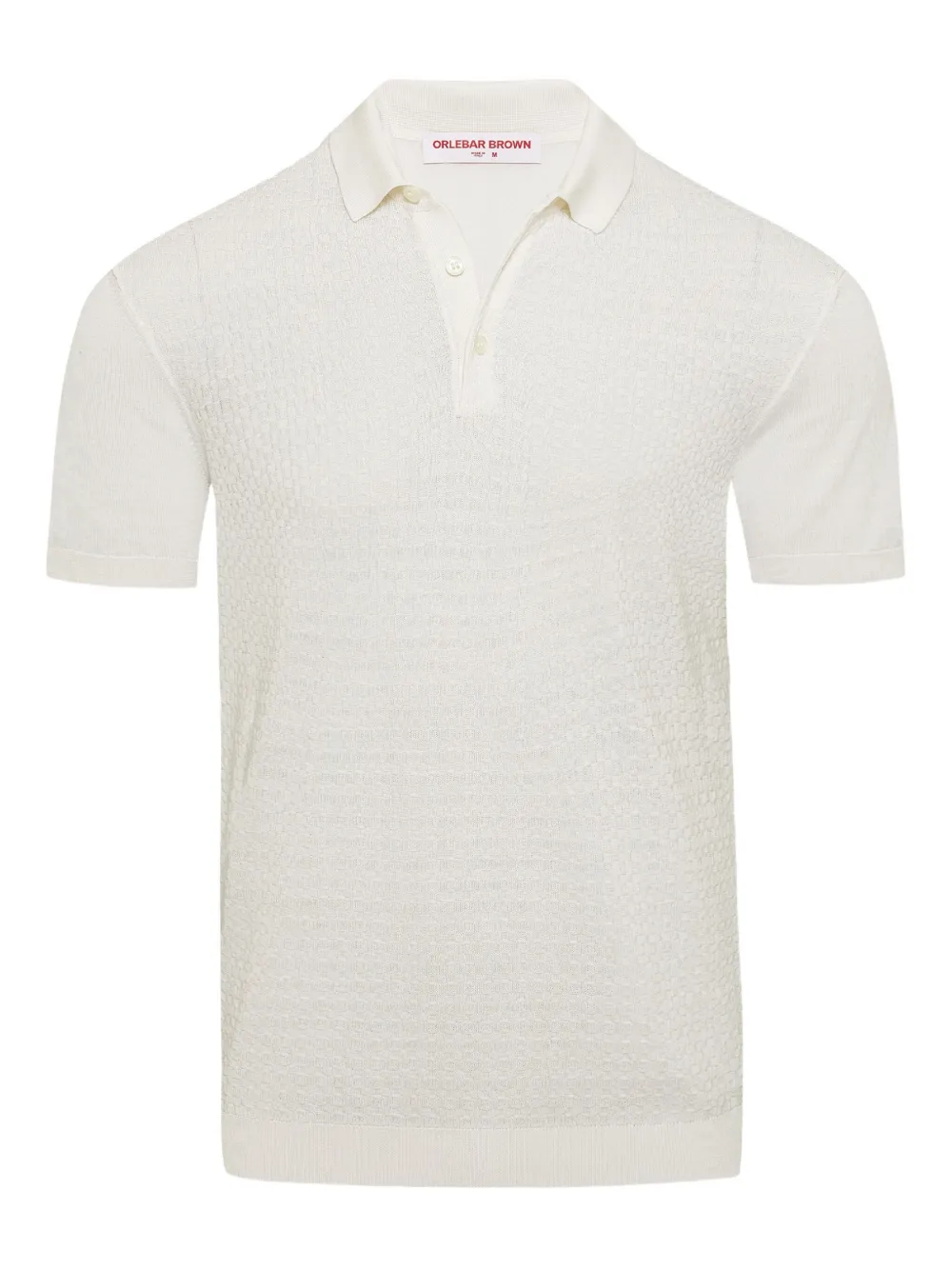 Orlebar Brown Poloshirt met textuur Wit