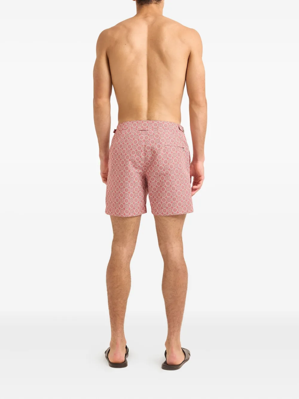 Orlebar Brown Bulldog geometric-pattern swim shorts Wit