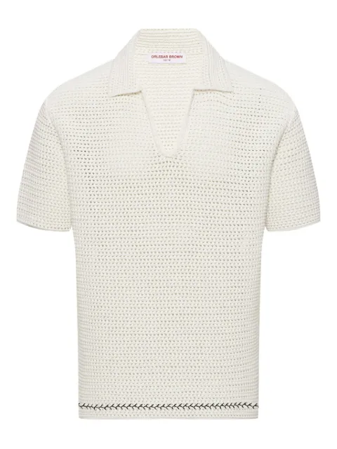 Orlebar Brown playera tipo polo de tejido flojo