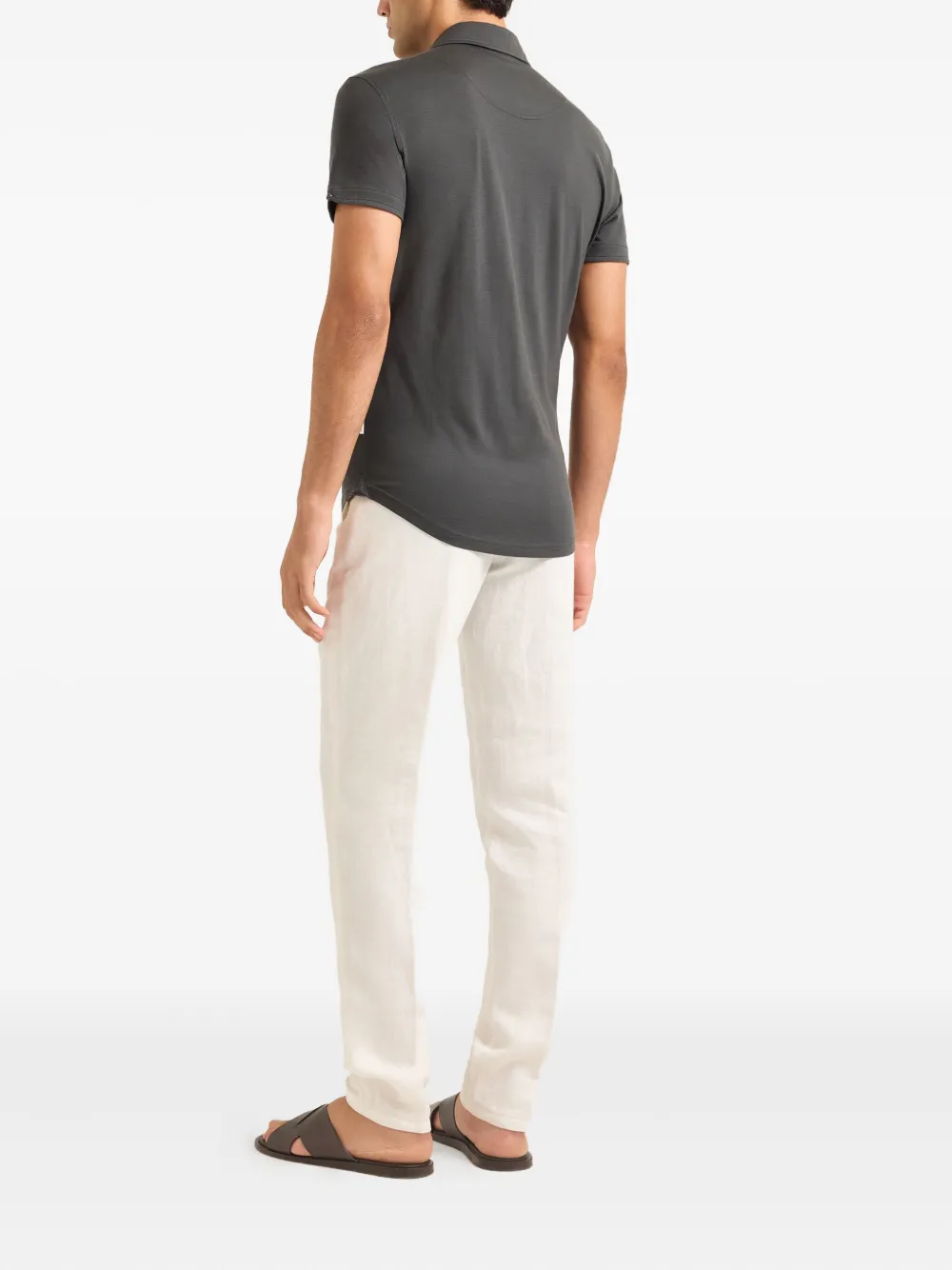 Orlebar Brown Sebastian Merino Polo Shirt In Gray