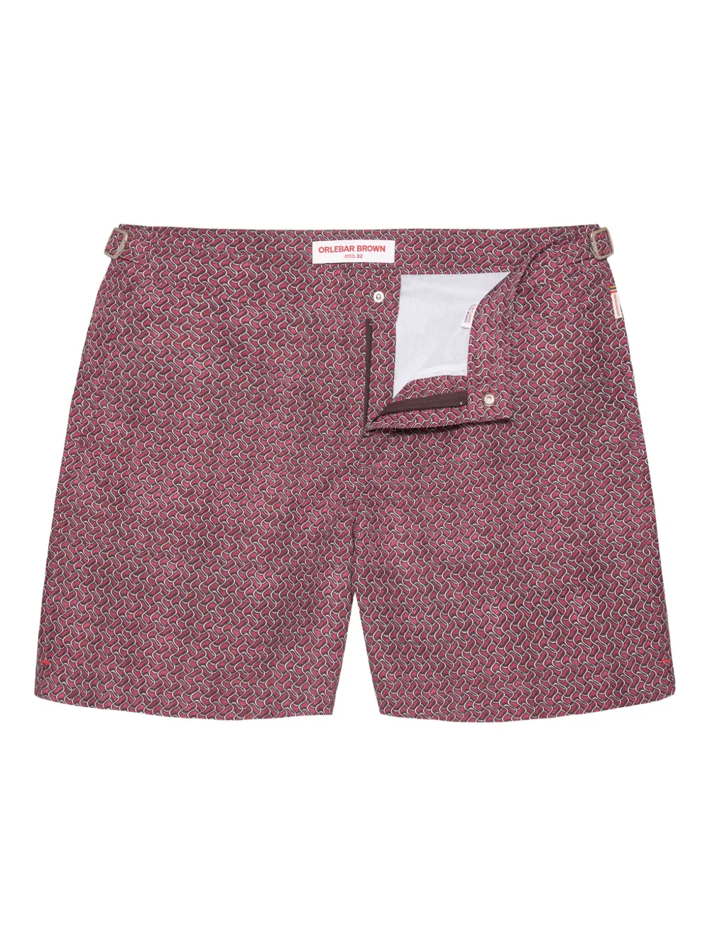 Orlebar Brown Bulldog ripcord-pattern swim shorts Rood