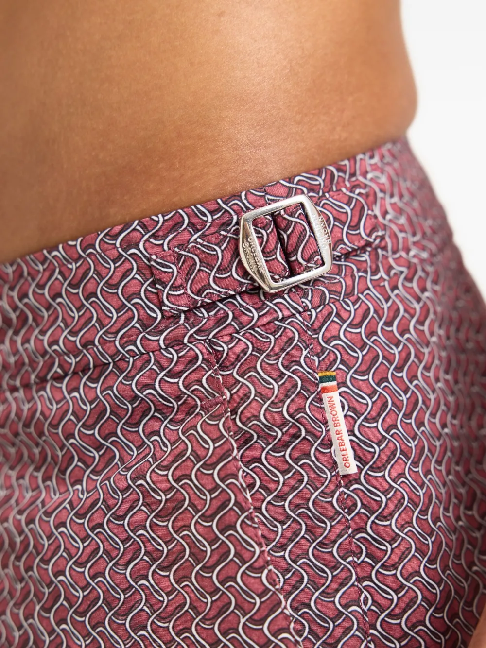 Orlebar Brown Bulldog ripcord-pattern swim shorts Rood
