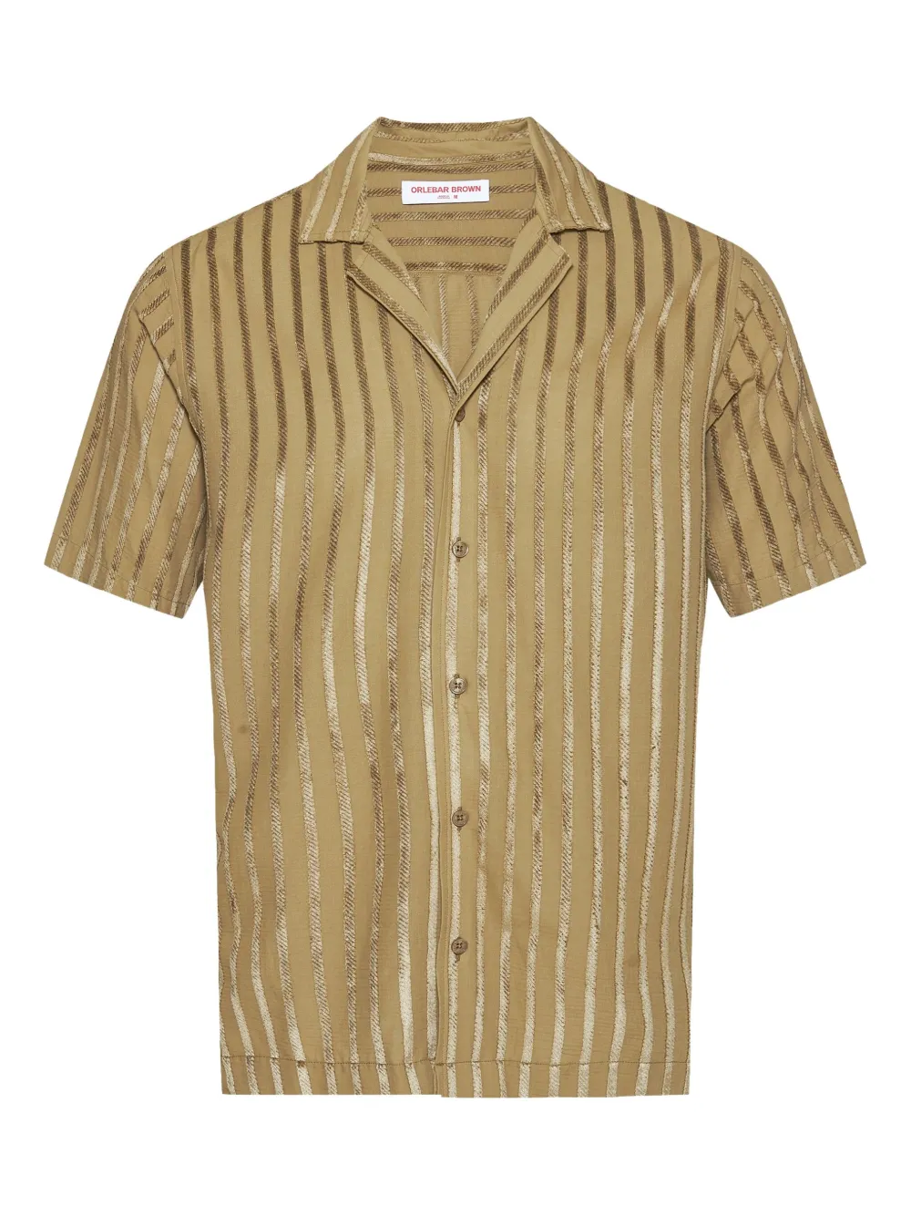 Orlebar Brown Maitan tonal stripe chenille shirt | Yellow | Image 1