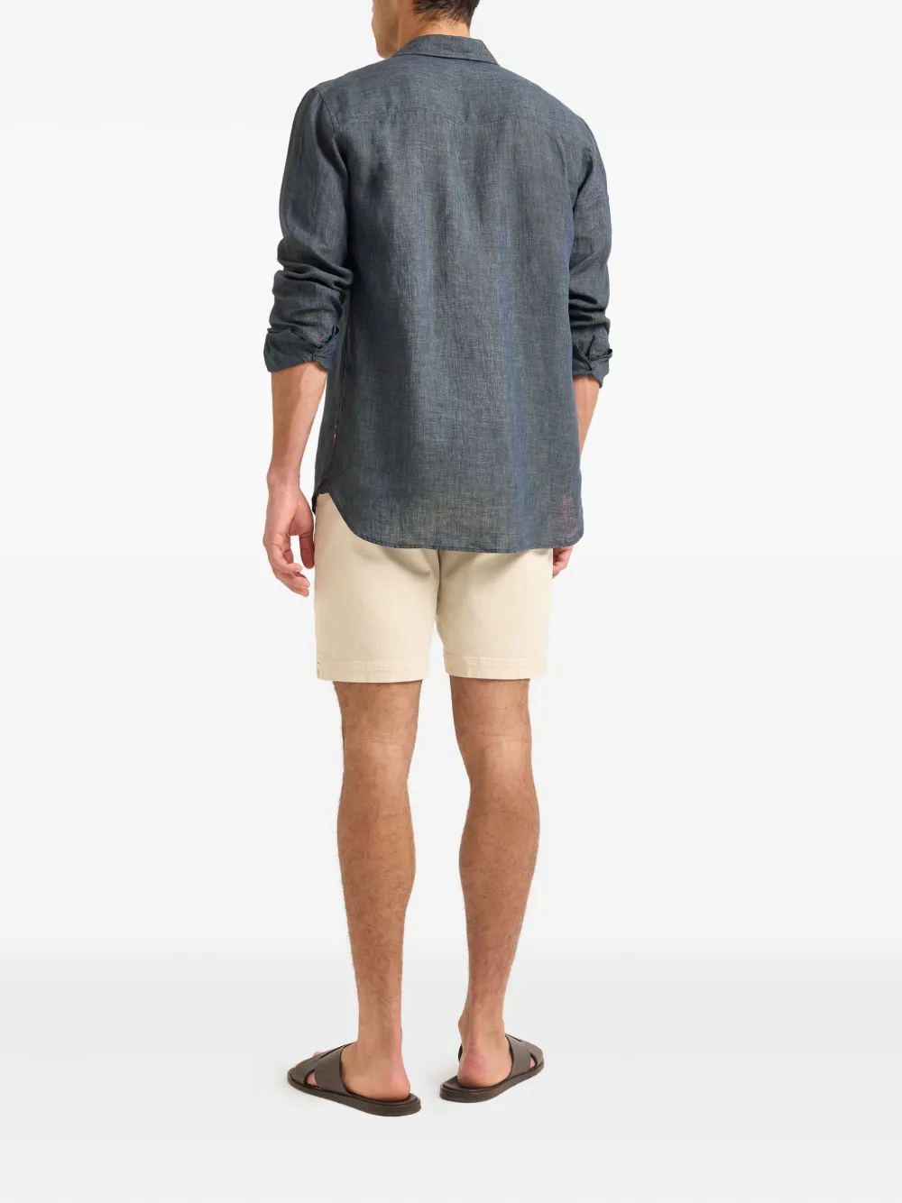 Orlebar Brown Stretch-cotton Belted Shorts In Neutral