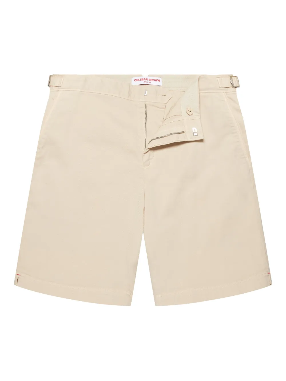 Orlebar Brown Stretch-cotton Belted Shorts In Neutral