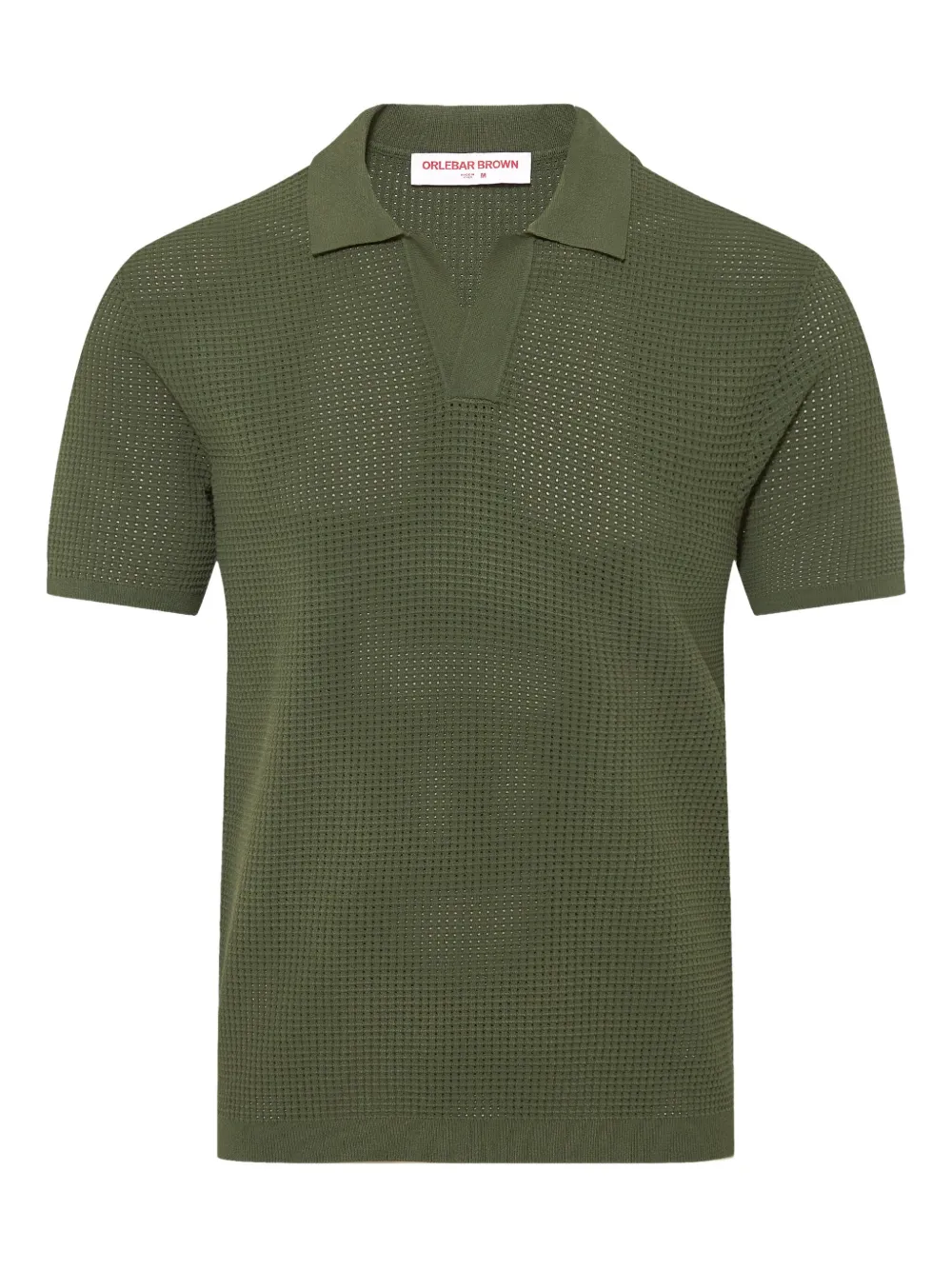 Orlebar Brown Roddy Waffle-knit T-shirt In Green