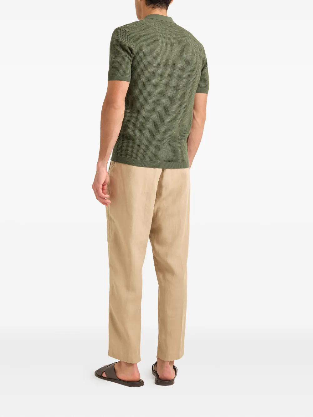 Orlebar Brown Roddy Waffle-knit T-shirt In Green