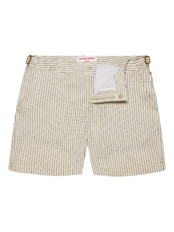 Orlebar Brown Bulldog Stripe Swim Shorts in Brown