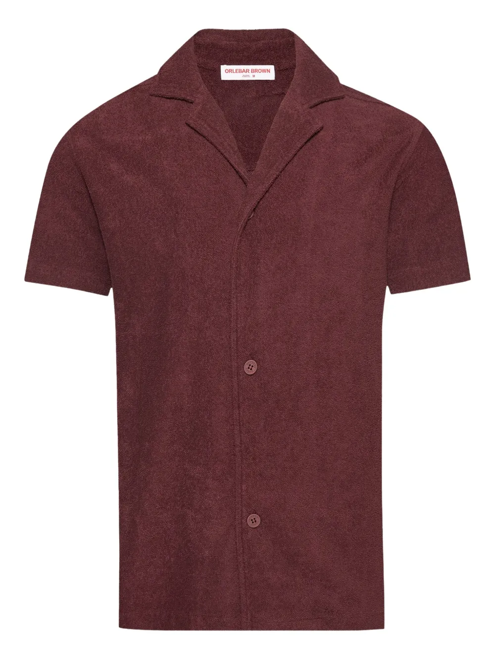 Orlebar Brown Howell overhemd met korte mouwen Rood