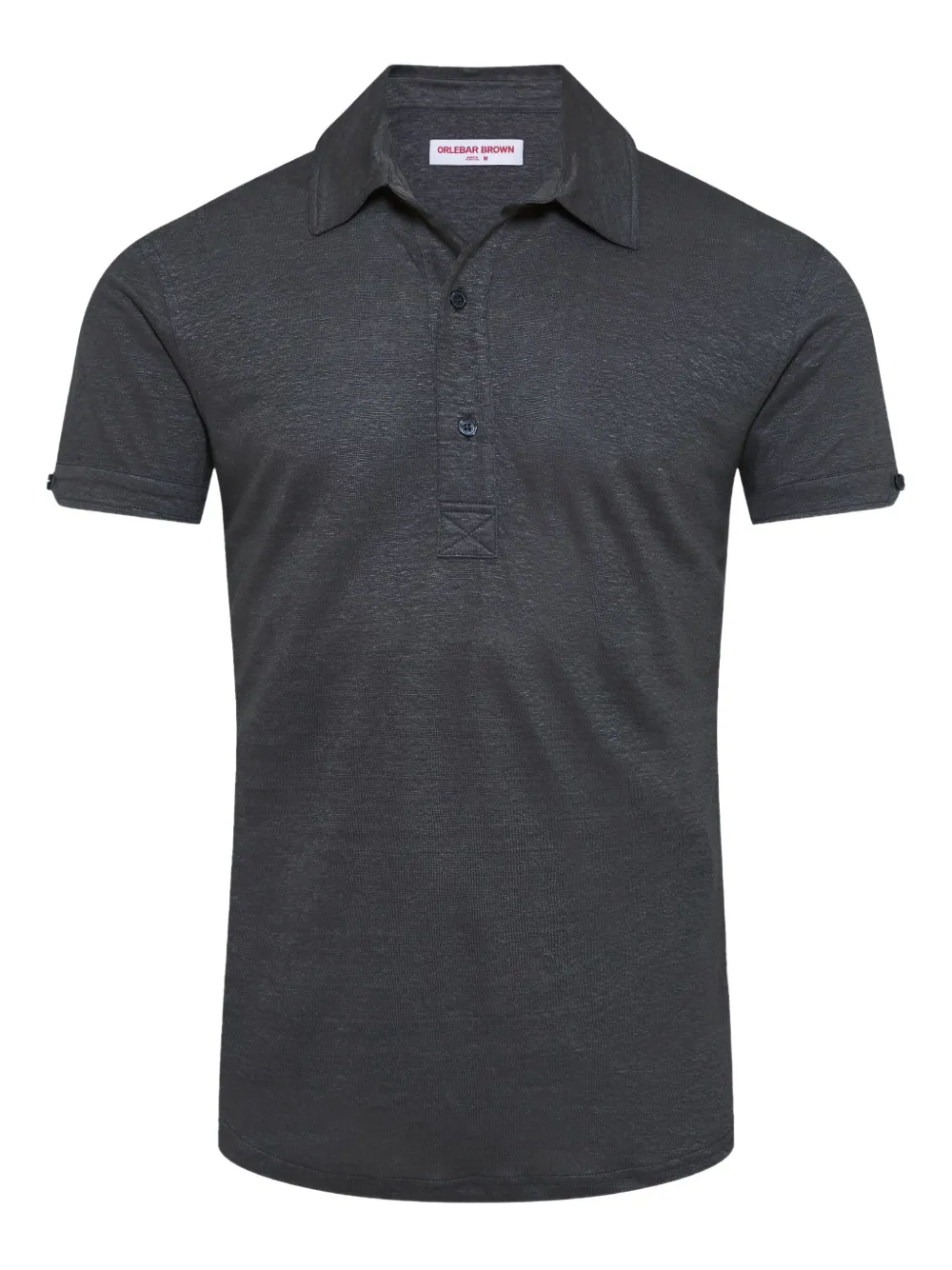 Orlebar Brown Sebastian linnen poloshirt met korte mouwen Grijs