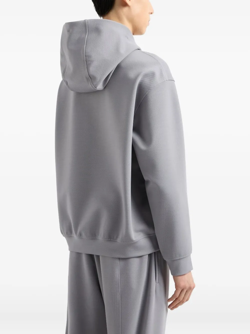 Emporio Armani Hoodie met halve rits Grijs