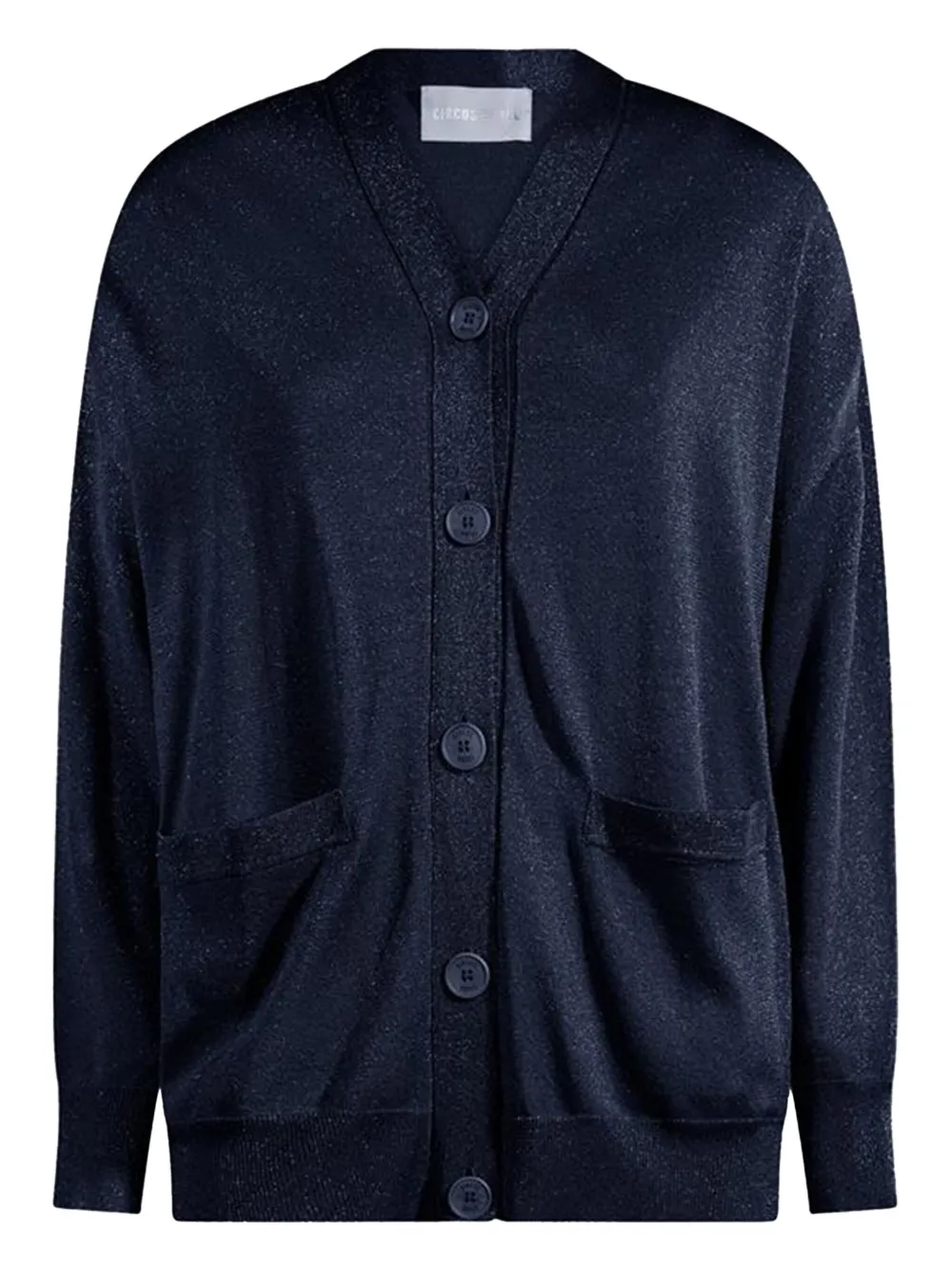 Circus Hotel lurex-detail cardigan - Blue