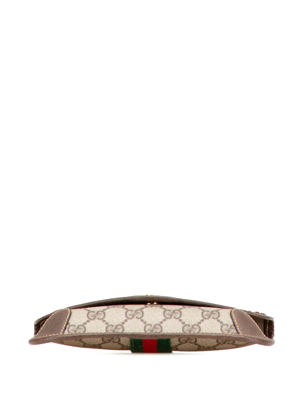 Pre-owned Gucci 20th Century Gg Supreme Web Pouch In Brown