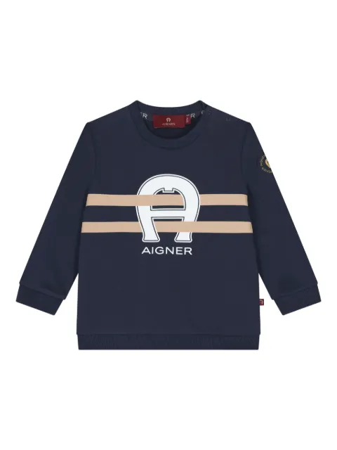 Aigner Kids logo-horseshoe sweatshirt