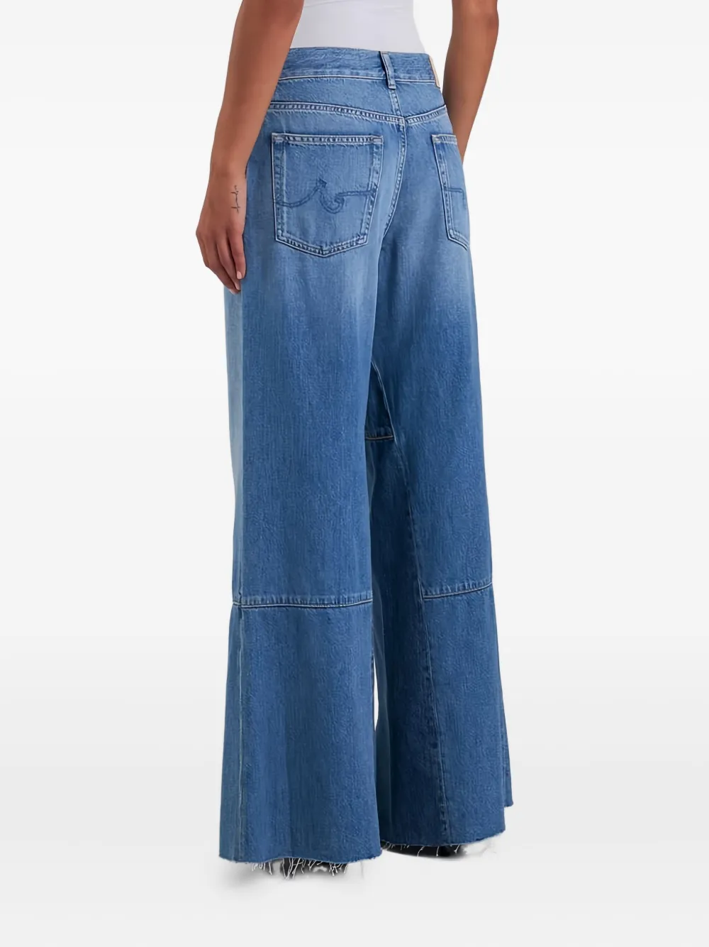 AG Jeans panelled slit jeans - Blauw