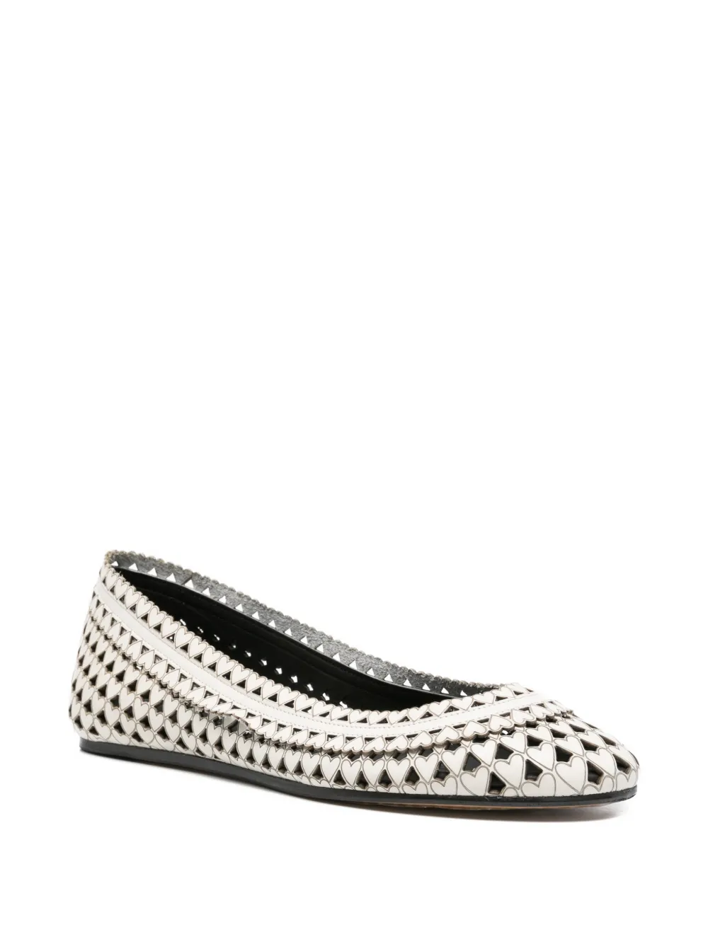 ISABEL MARANT Belni leather ballet flats Wit