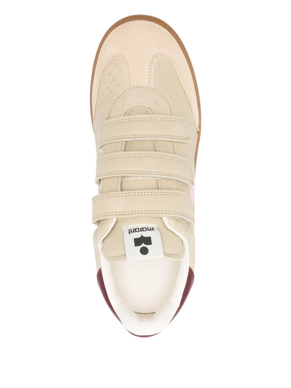 ISABEL MARANT Beth side-logo touch-strap sneakers Beige