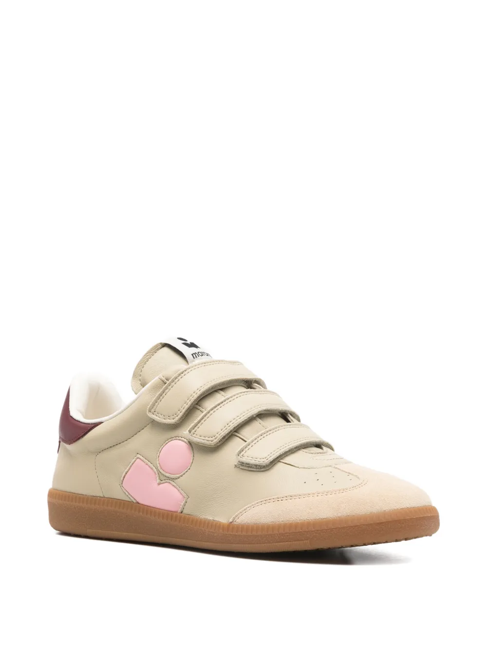 ISABEL MARANT Beth side-logo touch-strap sneakers - Beige