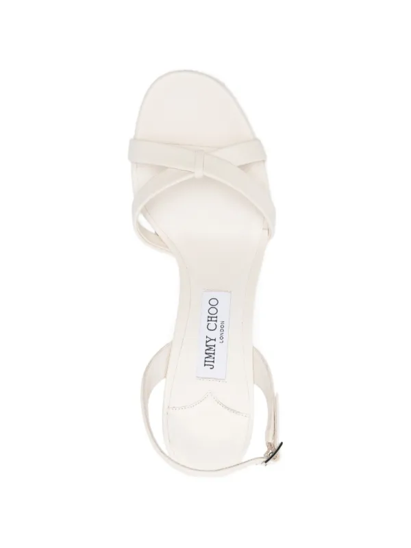 Jimmy Choo Elsy criss-cross Sandals | White | FARFETCH