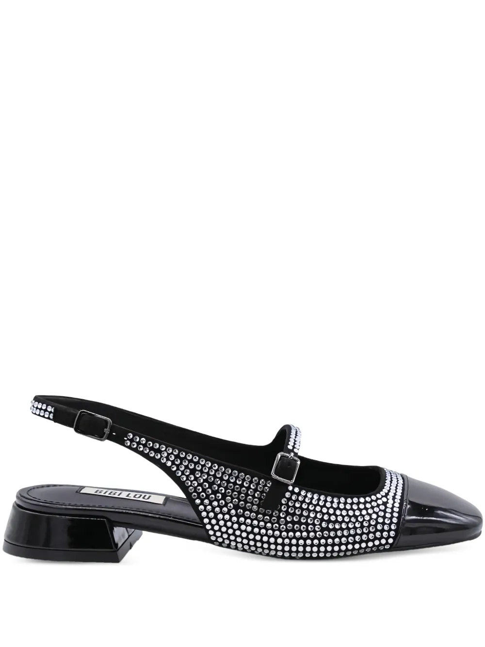 Bibi Lou Verfraaide slingback pumps Zwart