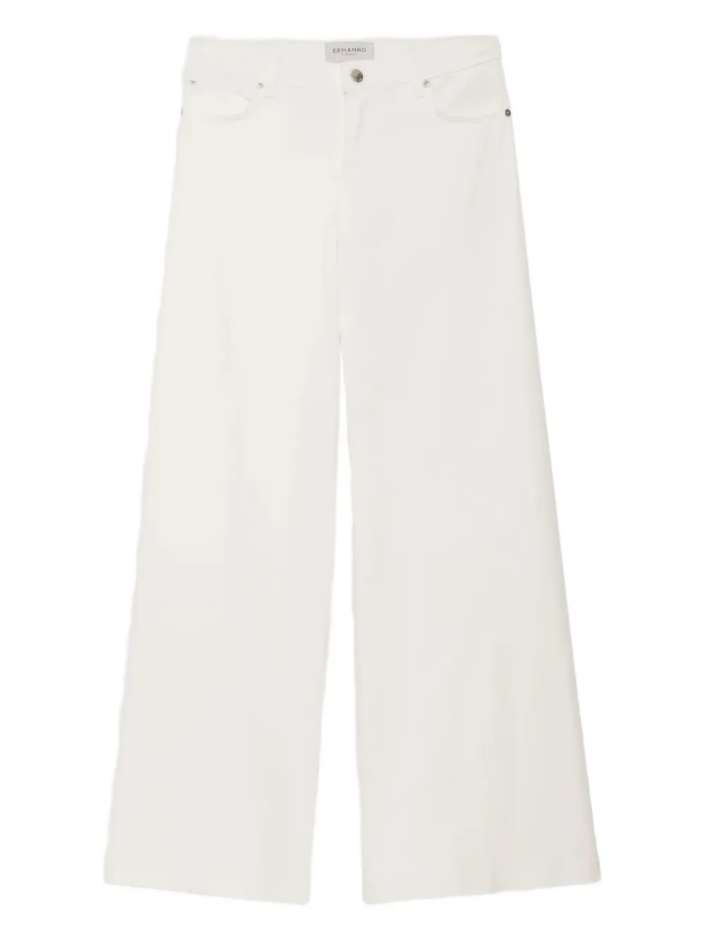 Ermanno Firenze Flared Cotton Jeans In White
