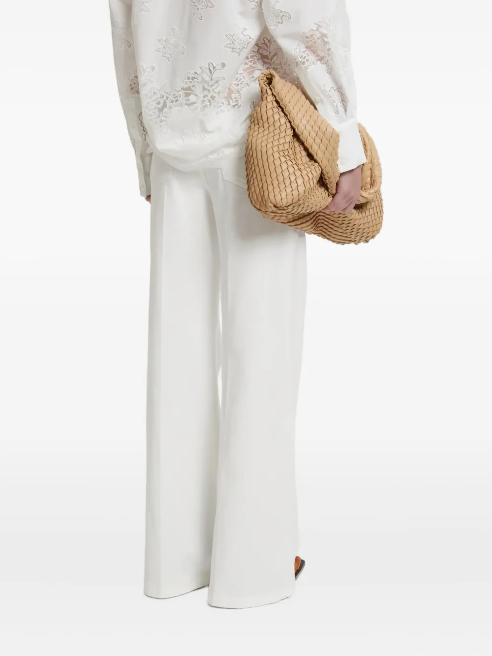 Ermanno Firenze Flared Cotton Jeans In White
