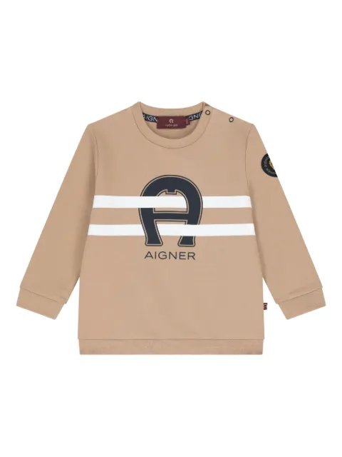 Aigner Kids logo-horseshoe sweatshirt