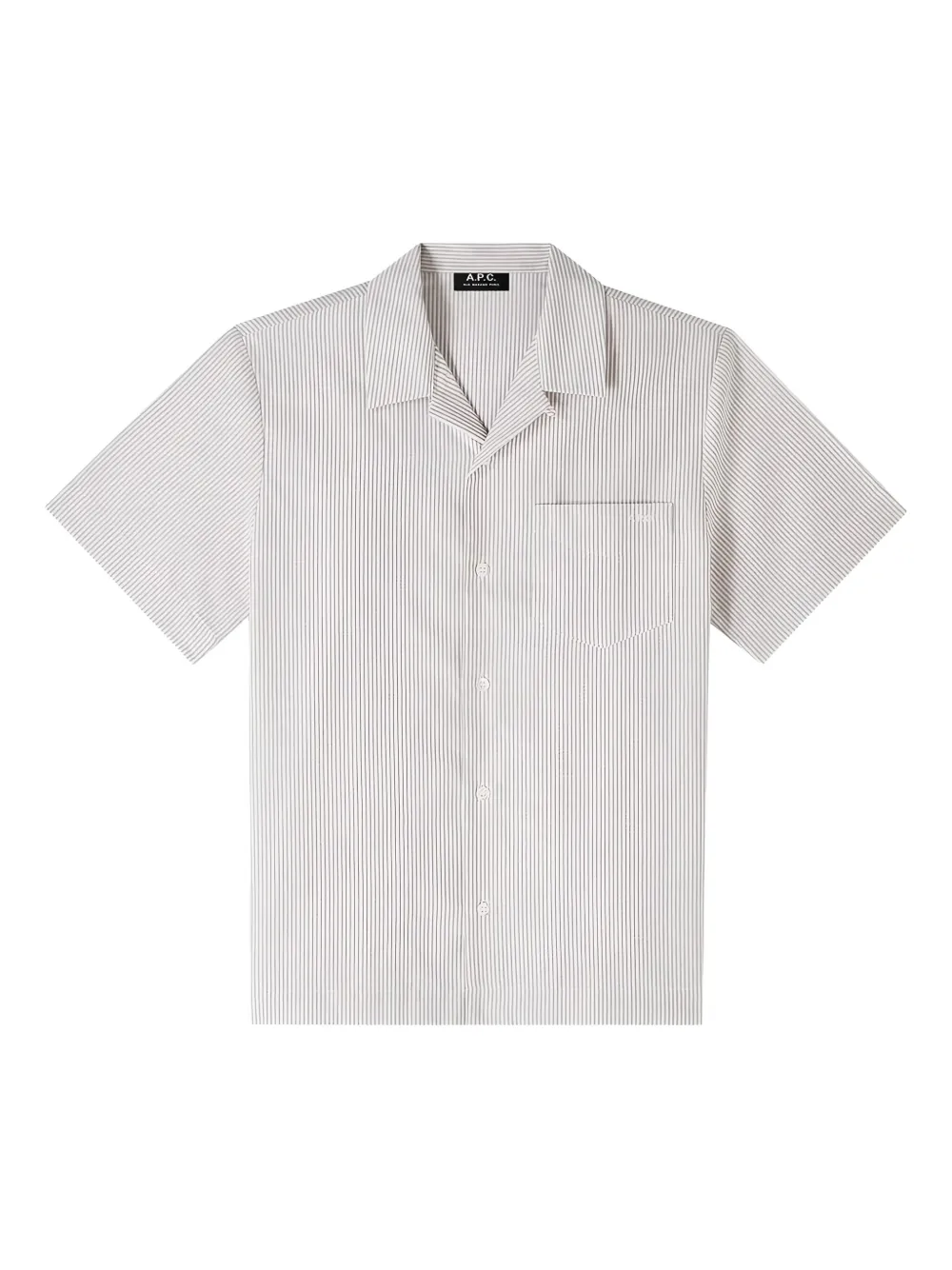 A.P.C. striped logo shirt | Neutrals | Image 1