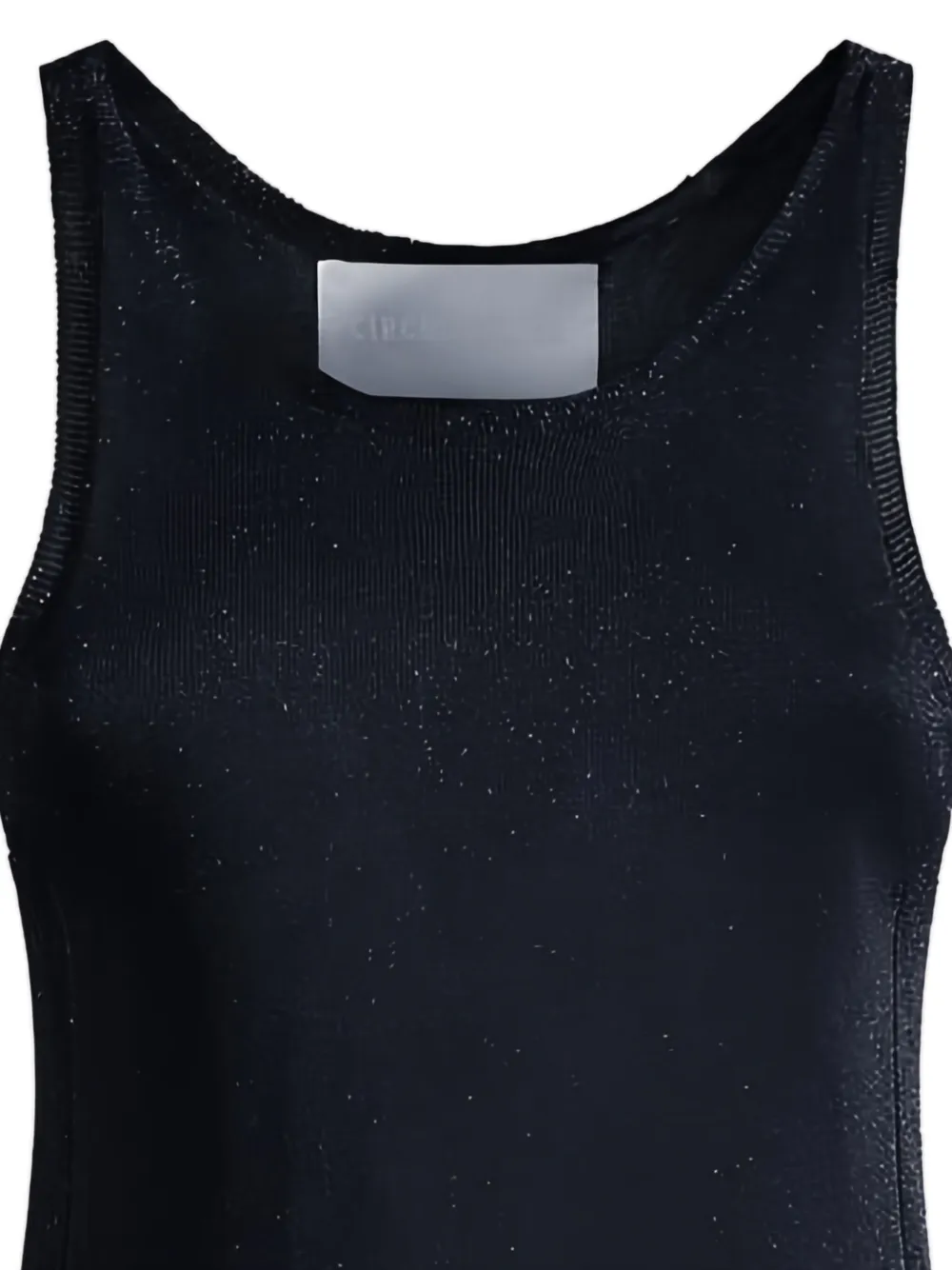 Circus Hotel Lurex-detail Tank Top In Black