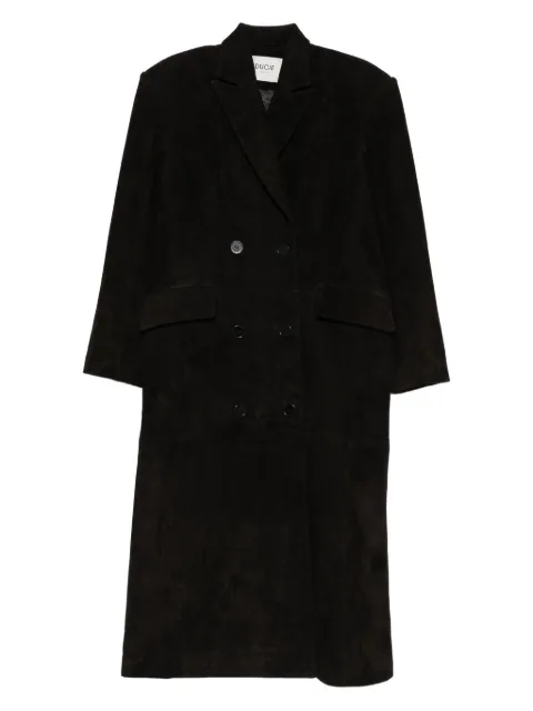 ducie Aggie double-breasted leather coat