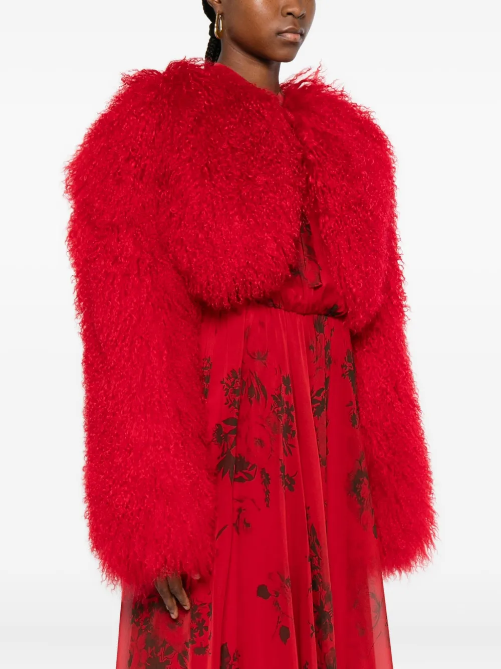  Ducie Becca Shearling Jacket - Red 