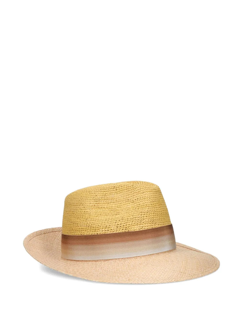 Borsalino Ribbon Trim Hat In Neutral