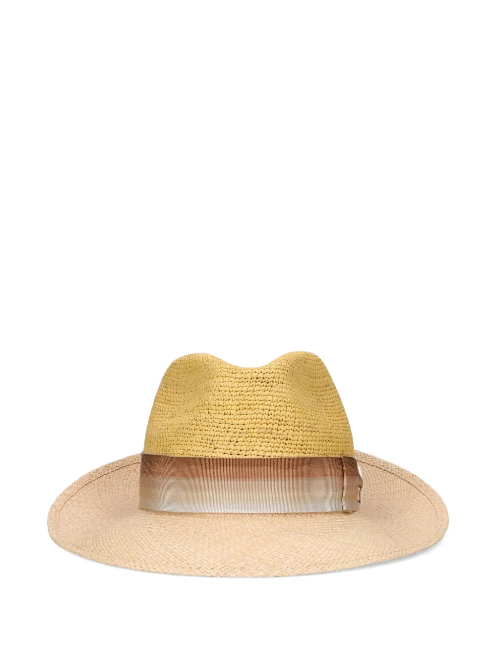 Borsalino Ribbon Trim Hat In Neutral