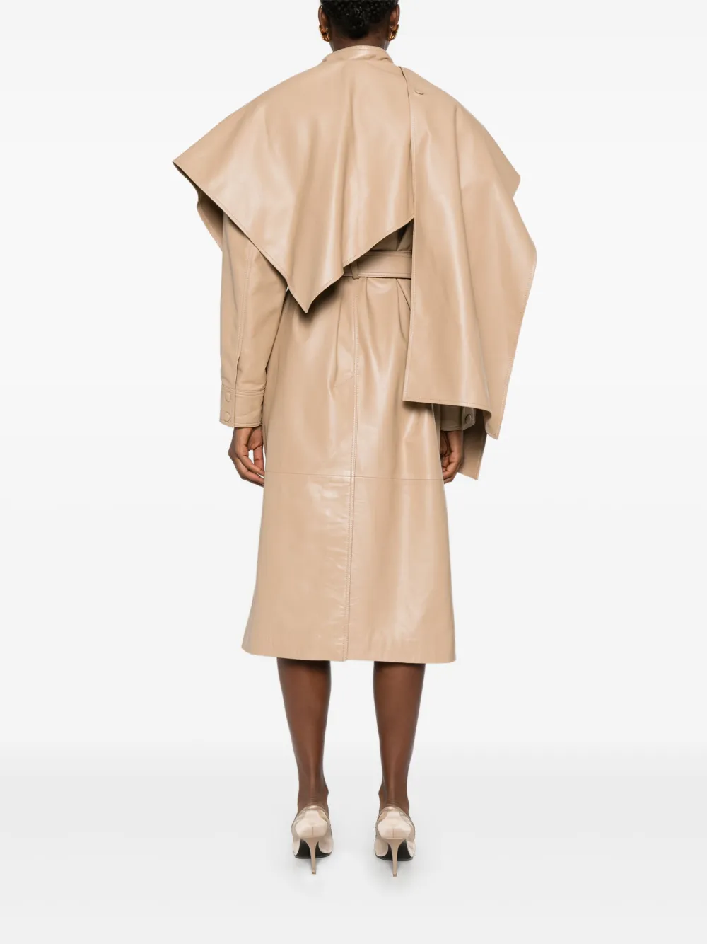ducie Nina leren jas Beige