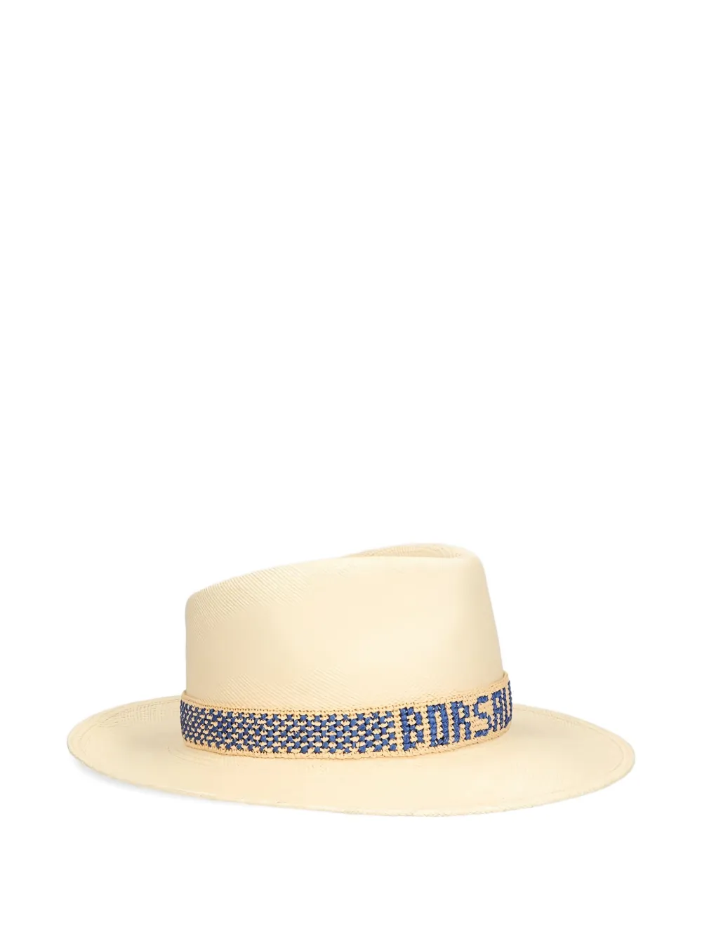 Borsalino woven trim hat - Beige