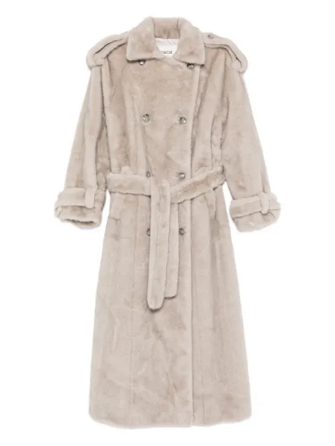 ducie Thalia double-breasted faux fur coat